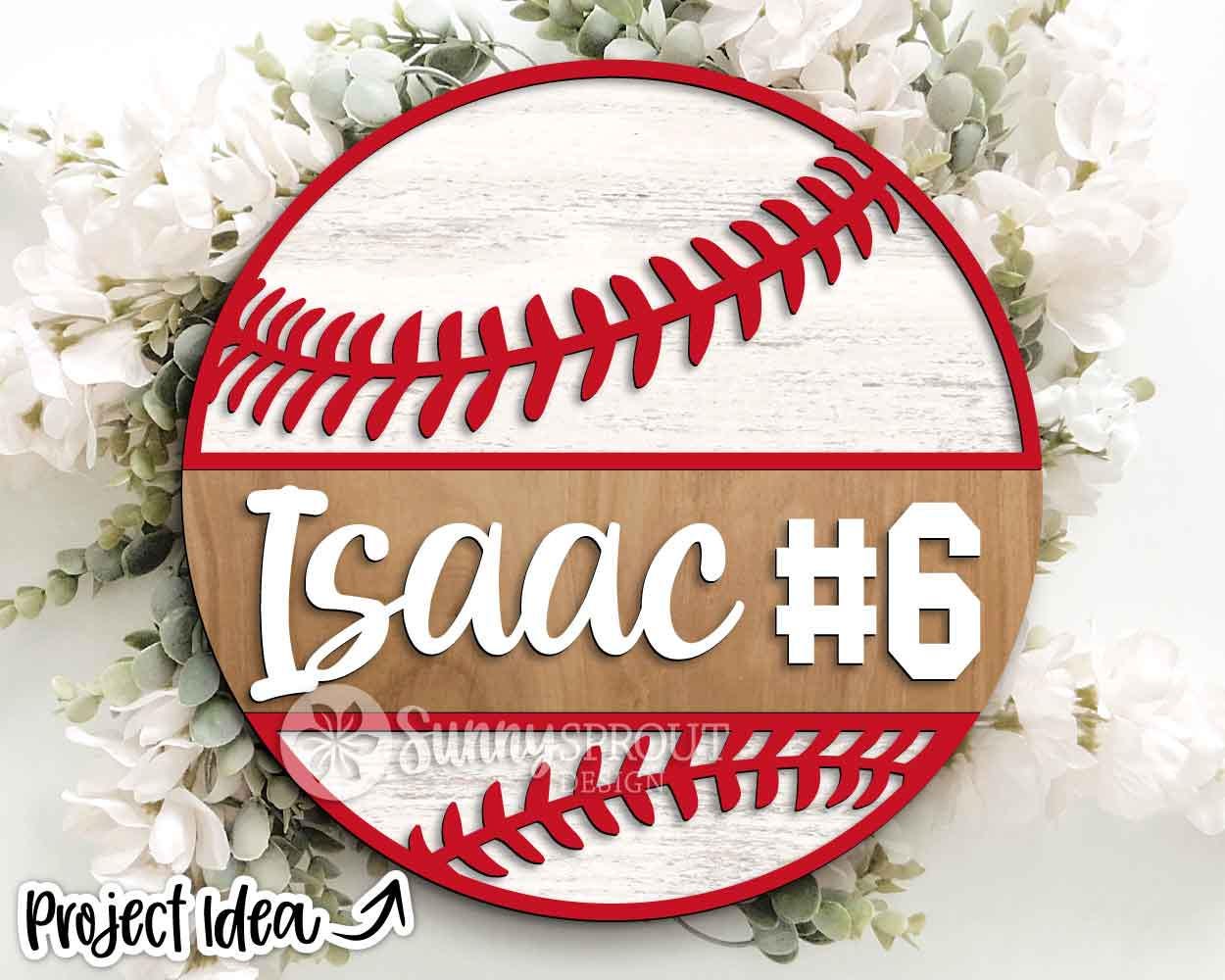 Sport Name Sign Bundle, Round door hanger svg, Glowforge laser file, Cricut, Football, Basketball, Hockey, Baseball, Personalize customize