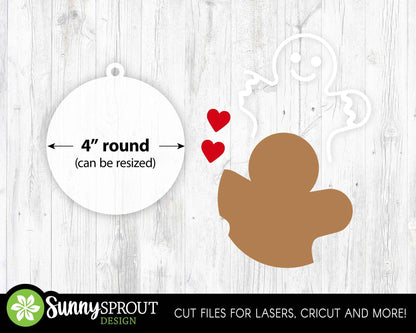 Christmas Ornament Bundle, Digital download, SVG laser cut file, Cricut, Santa snowman reindeer design