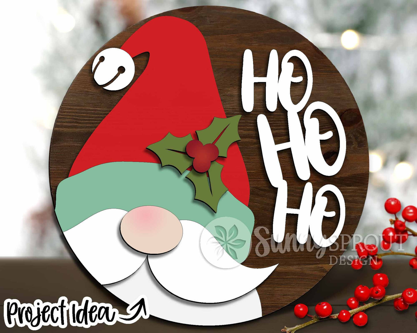 Christmas Laser Sign Bundle, Round door hanger, Glowforge laser file, Cricut cut file, Silhouette, Holiday welcome svg