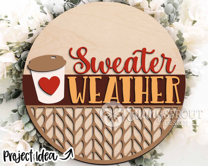 Fall Laser Sign Bundle, Round door hanger, Glowforge laser file, Cricut cut file, Silhouette, Autumn welcome sign svg