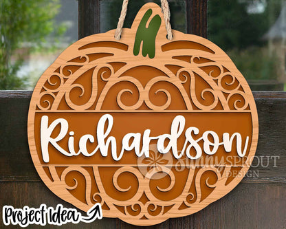 Thanksgiving Laser Sign Bundle, Round door hanger, Glowforge laser file, Cricut cut svg, Silhouette, Fall welcome sign