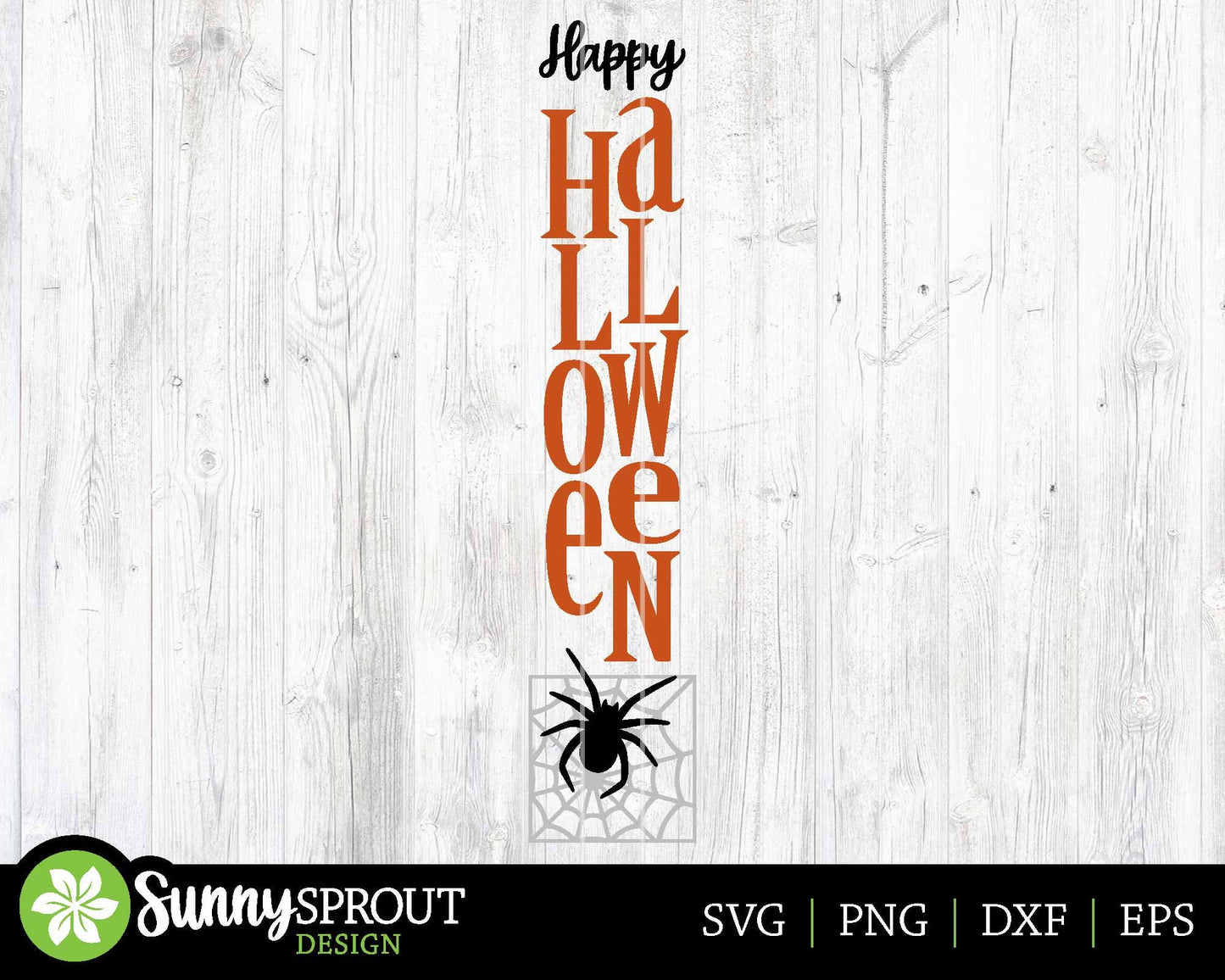 Happy Halloween Spiderweb Sign, Digital download, SVG Laser Cut File, Cricut, Fall vertical porch leaner design