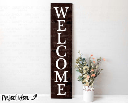 Welcome Porch Sign SVG, Digital Download, Cricut Cut File, Silhouette, Front Door Leaner Design