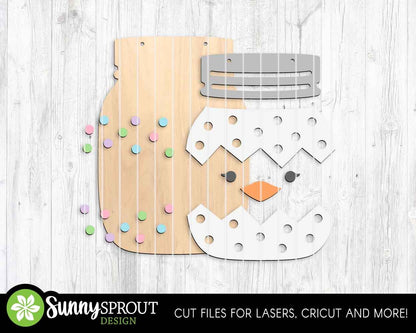 Easter Mason Jar Sign Bundle, Door hanger svg, Glowforge laser cut files, Cricut, Spring welcome sign svg