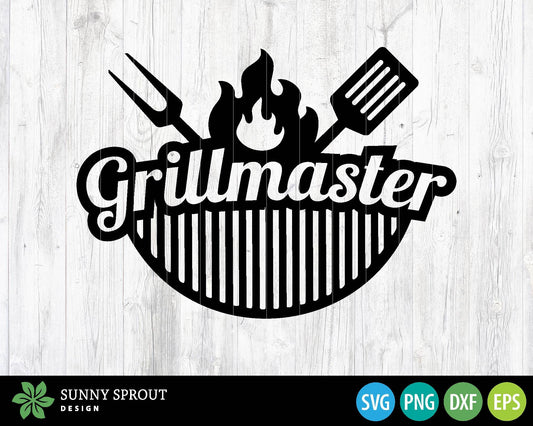 Grillmaster BBQ Father's Day Design, Digital Download, Cricut SVG Cut File, Father's Day, Summer Grilling Art