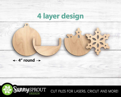 Gift Card Holder Ornament Bundle, Digital download, SVG laser cut file, Cricut, Christmas design
