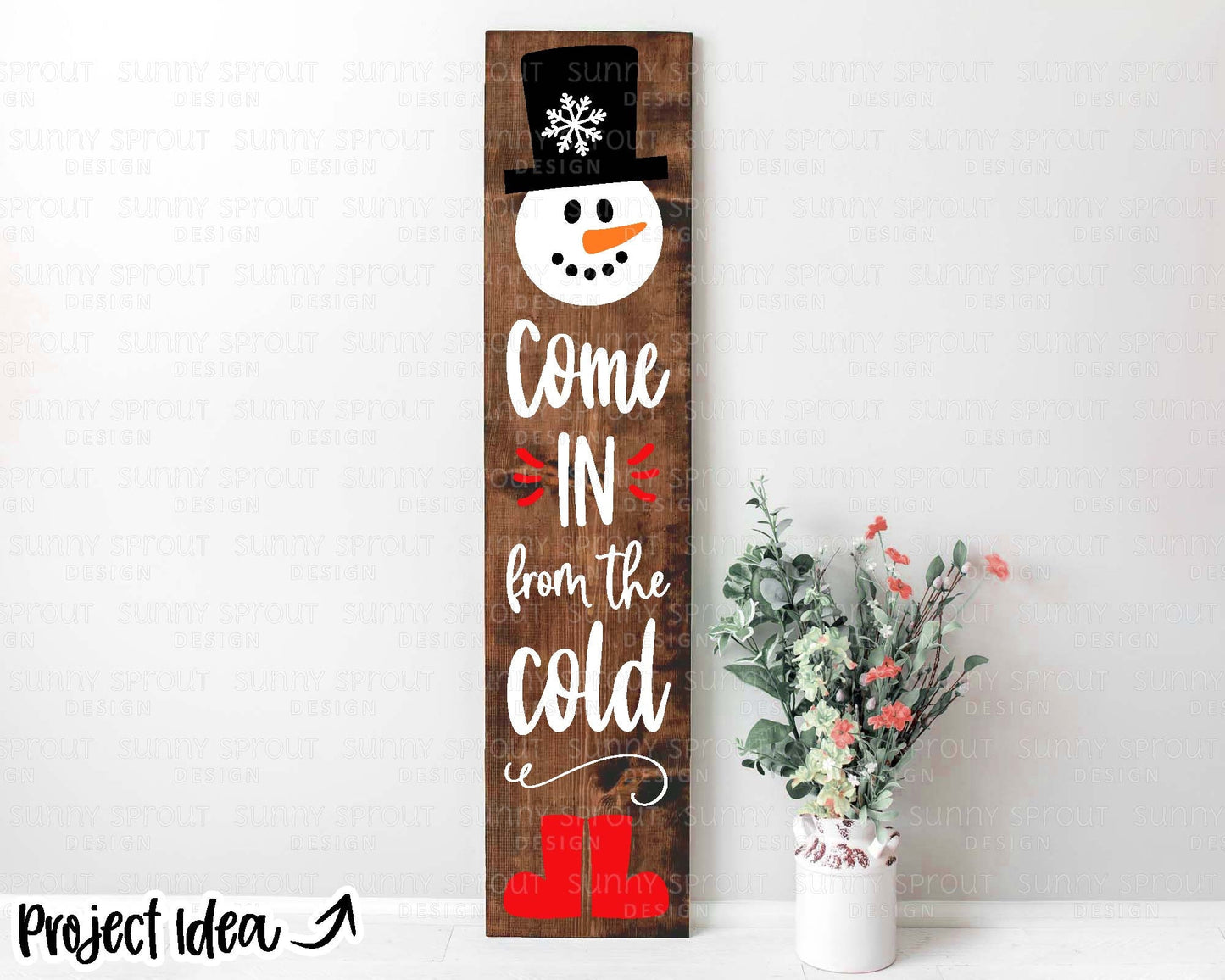 Come In From the Cold Snowman Sign, Digital Download, Cricut SVG cut file, Silhouette cut file, Winter front door sign design, Porch leaner