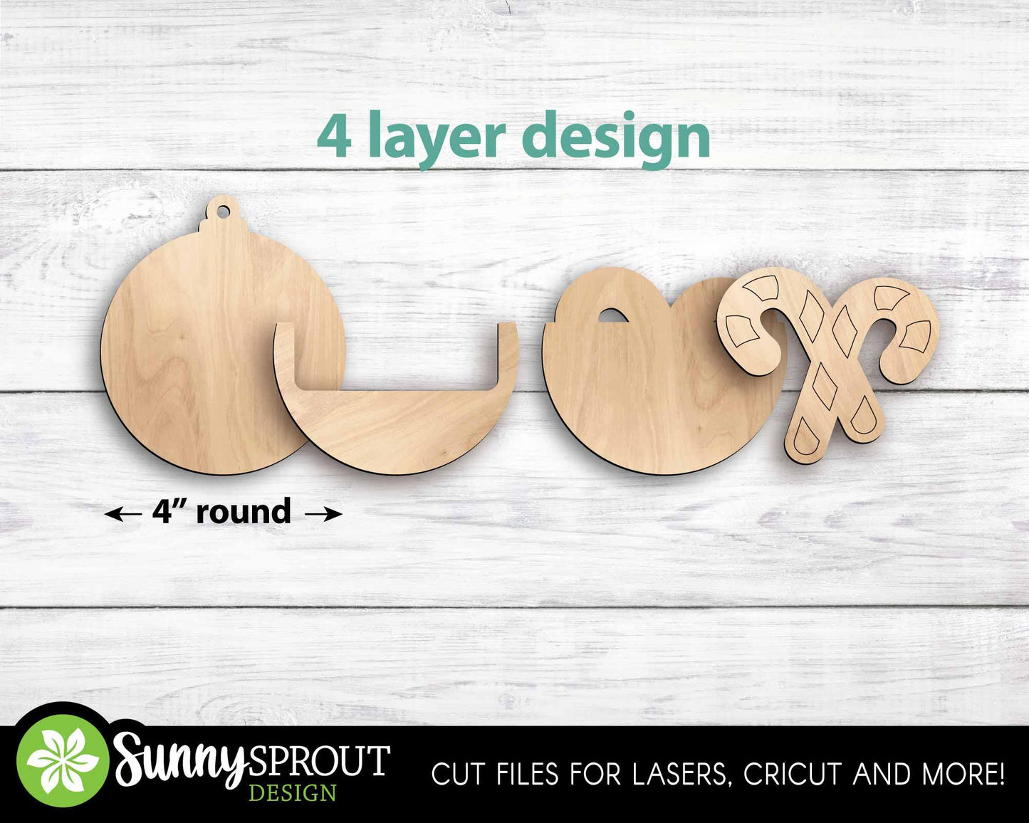 Gift Card Holder Candy Cane Ornament, Digital download, SVG laser cut file, Cricut, Christmas design