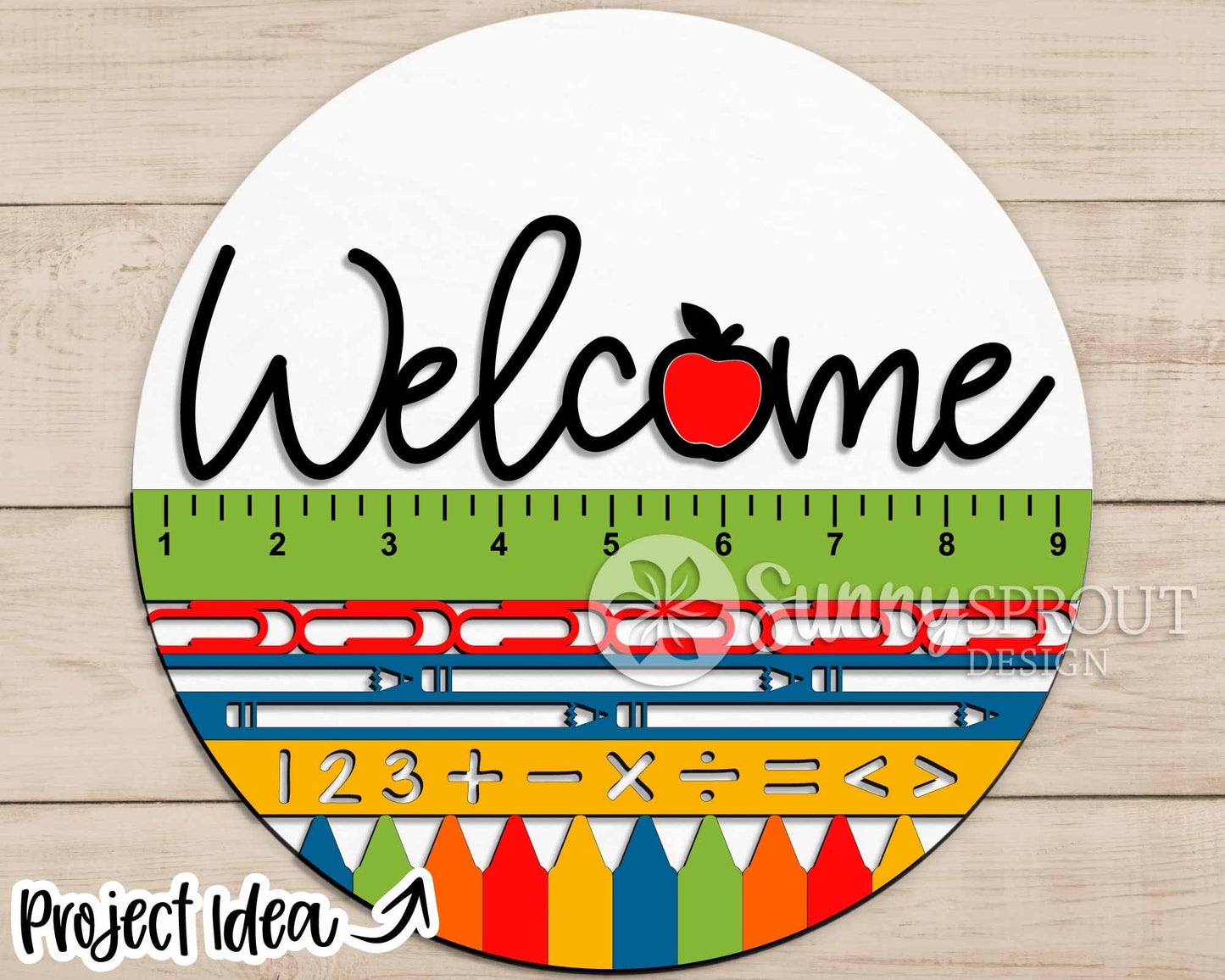Classroom Sign Bundle, Round door hanger svg, Glowforge laser file, Cricut cut file, Door welcome sign, Teacher name sign