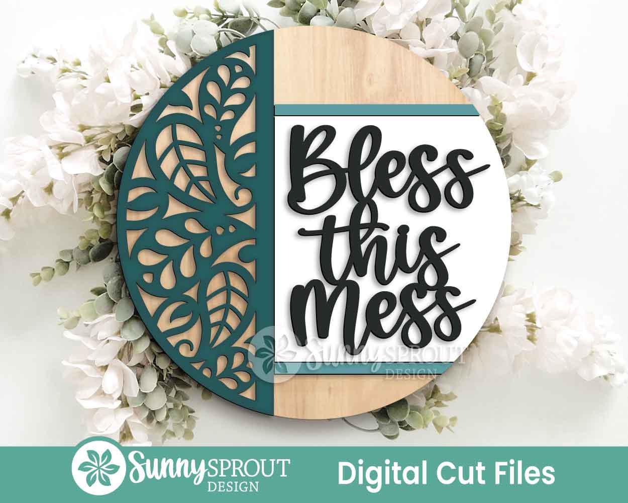 Snarky Laser Sign Bundle, Round door hanger svg, Glowforge laser cut file, Cricut, Funny door sign svg