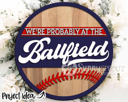 Baseball Softball Laser Sign Bundle, Round door hanger svg, Glowforge laser file, Cricut cut file, Ballfield welcome sign