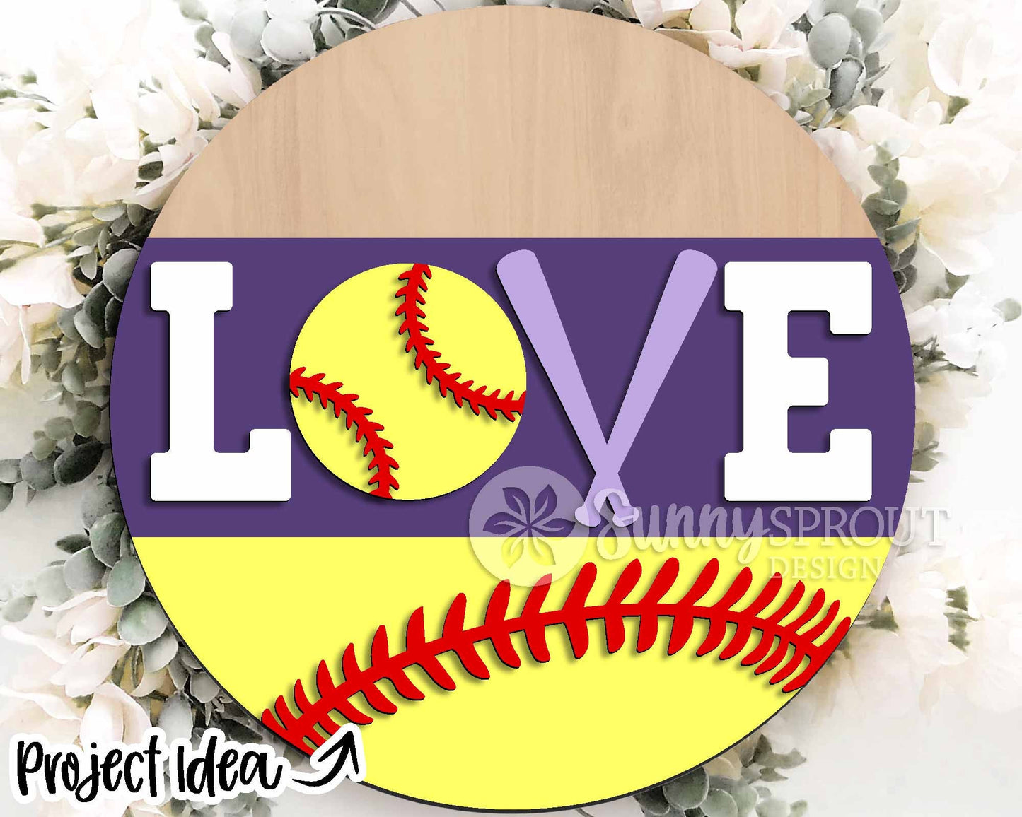 Baseball Softball Laser Sign Bundle, Round door hanger svg, Glowforge laser file, Cricut cut file, Ballfield welcome sign