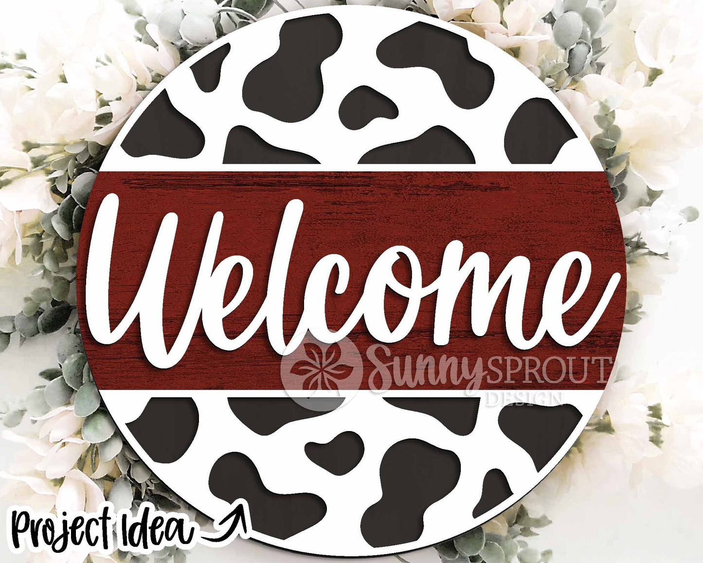 Farm Animal Laser Sign Bundle, Round door hanger svg, Glowforge laser file, Cricut, Chicken coop welcome sign, Cow decor