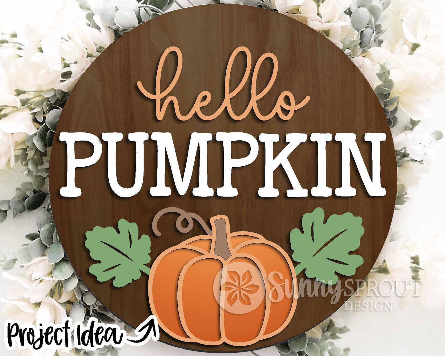 Fall Laser Sign Bundle 2, Round door hanger, Glowforge laser file, Cricut cut file, Autumn welcome sign svg, Fall decor