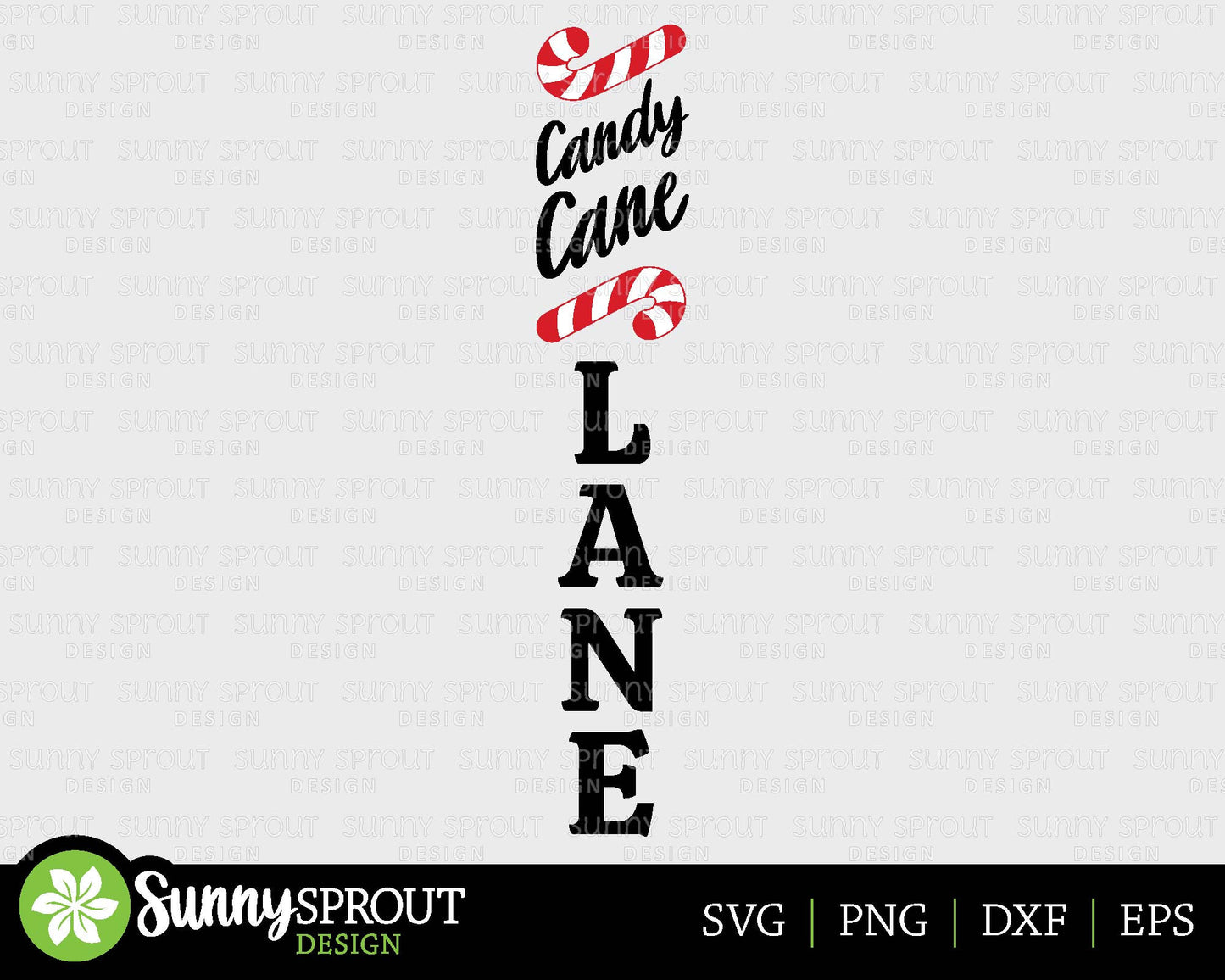 Candy Cane Lane Christmas Porch Sign, Digital download, Cricut SVG cut file, Silhouette, Holiday door leaner design