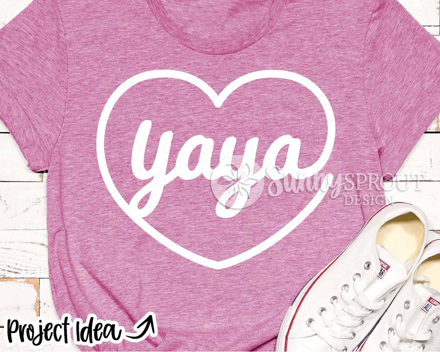 Love Yaya Heart SVG, Digital download, Cricut cut file, Silhouette, Mother's Day grandma design