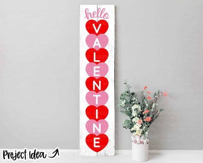 Conversation Heart Porch Sign, Digital Download, Cricut Cut File, Silhouette, Valentine's Day Door Leaner Design