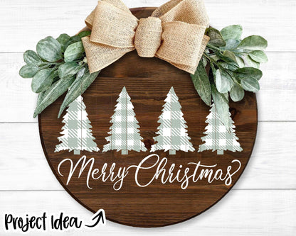 Merry Christmas Buffalo Plaid Trees SVG, Digital Download, Cricut Cut File, Silhouette, Sign, Mug, Shirt Design