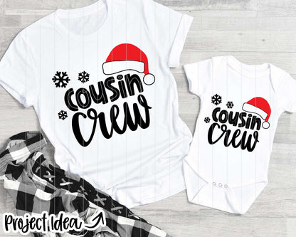 Cousin Crew Christmas Shirt SVG, Cricut cut file, Silhouette, Group family shirt design