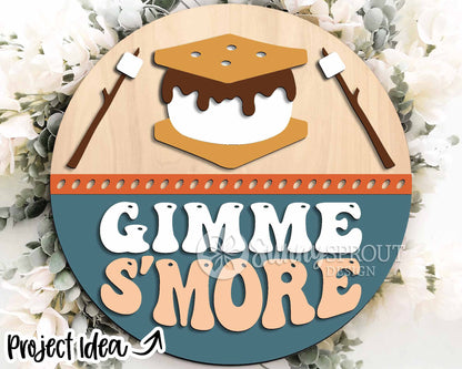 Camping Laser Sign Bundle 2, Round door hanger svg, Glowforge laser file, Cricut, Front door welcome sign, Summer decor