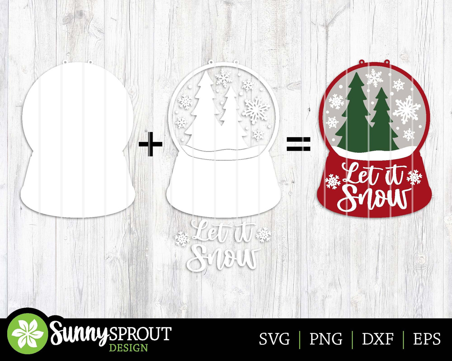 Let It Snow Snow Globe Sign, Winter door hanger svg, Glowforge laser file, Cricut, Winter welcome sign, Snowflake decor