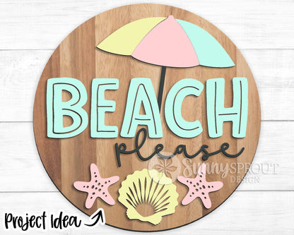 Summer Laser Sign Bundle, Round door hanger svg, Glowforge laser file, Cricut, Front door welcome sign, Hello Summer svg