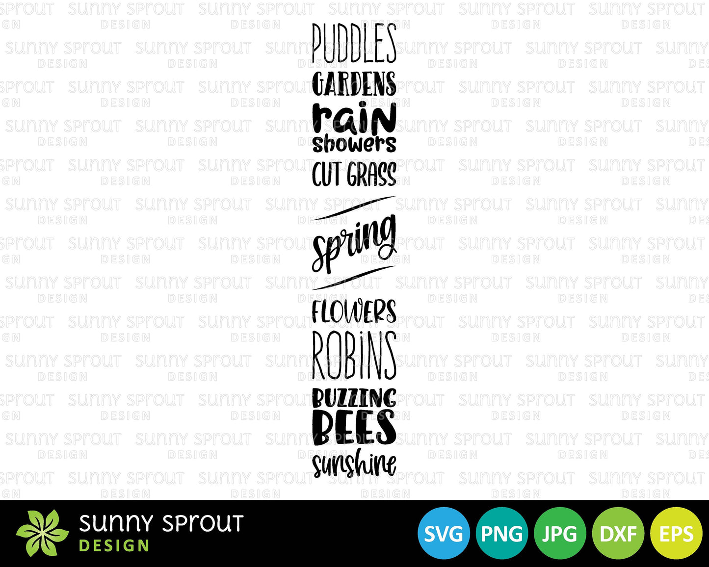 Spring Things Porch Sign, Digital download, SVG Cricut cut file, Silhouette, Door leaner design