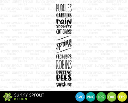 Spring Things Porch Sign, Digital download, SVG Cricut cut file, Silhouette, Door leaner design