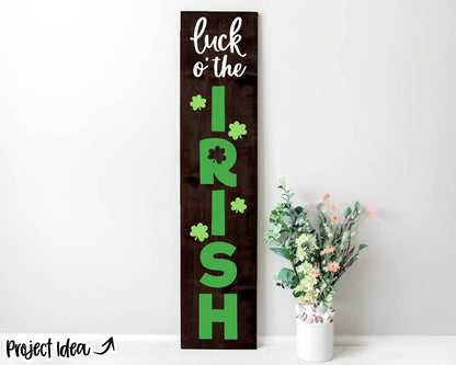 Luck 'O The Irish Clover SVG, Digital download, Cricut cut file, Silhouette, St. Patrick's Day door leaner design