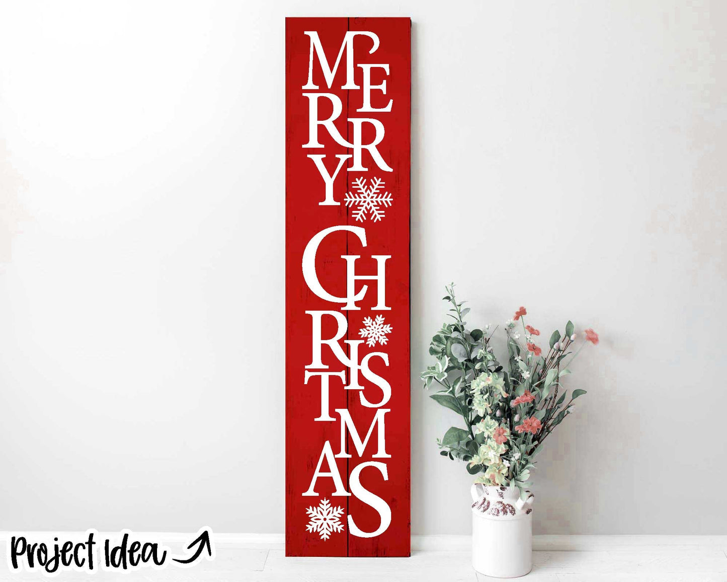 Merry Christmas Snowflake Sign, Digital download, Cricut SVG cut file, Silhouette, Front door leaner design
