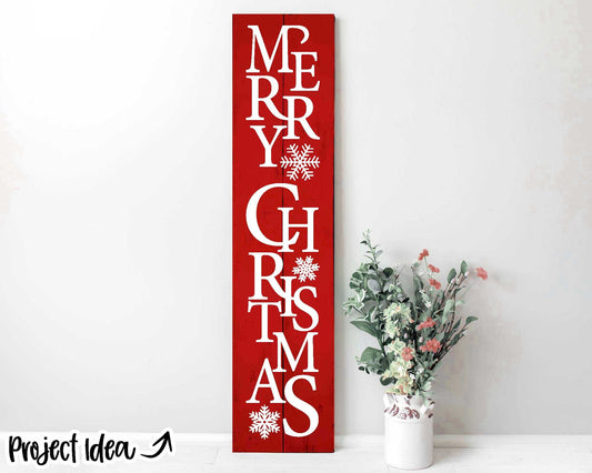 Merry Christmas Snowflake Sign, Digital download, Cricut SVG cut file, Silhouette, Front door leaner design
